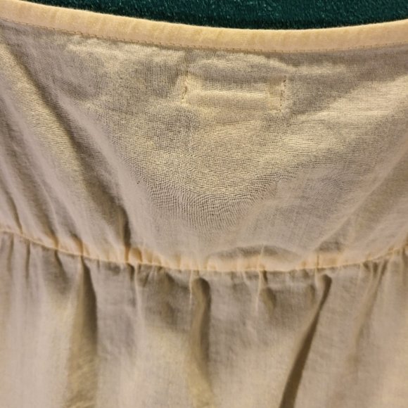 Anthropologie Odille Floral Embroidered Hem Yellow Tank Medium - Picture 8 of 11